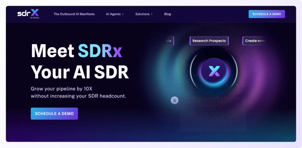 SDRx landing page